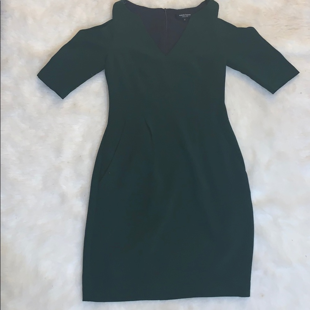 Nanette Lepore Green Cut Out Sleeve Dress